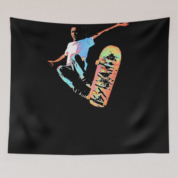 Item preview, Colorized skateboarder Heelflip  designed and sold by PODLizardWizard.