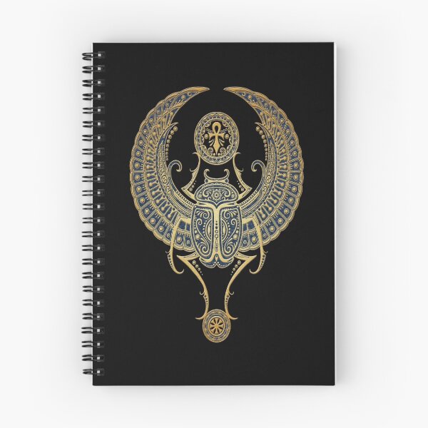 Item preview, Golden Blue Winged Egyptian Scarab Beetle with Ankh  designed and sold by JeffBartels.