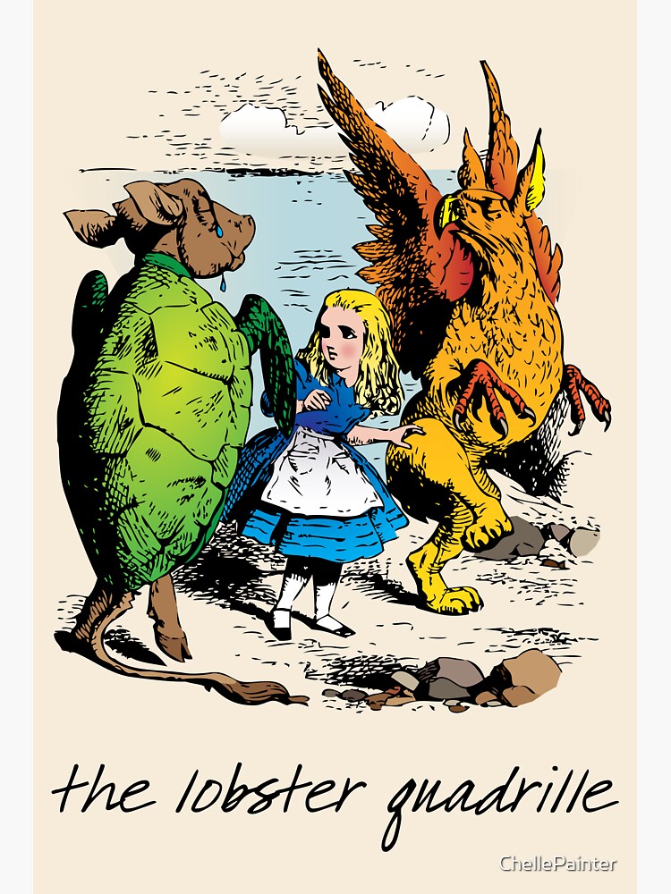 "Alice in Wonderland Lobster Quadrille" Sticker for Sale by