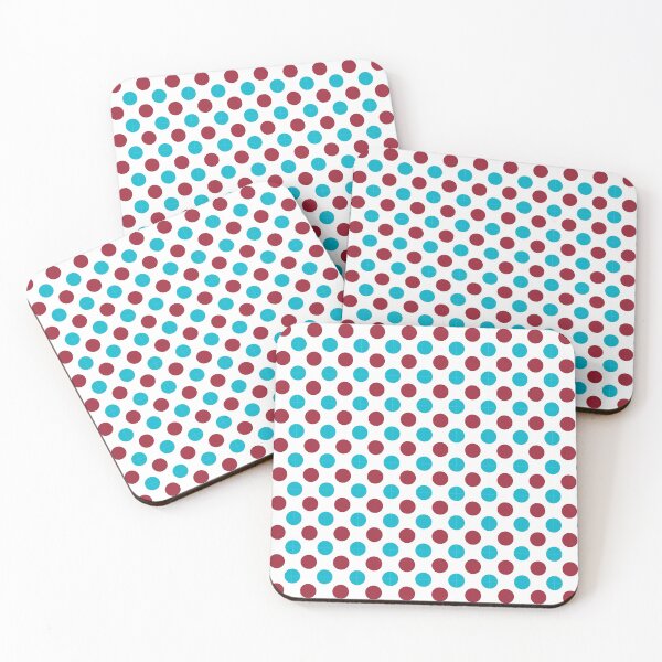 Item preview, Red and Turquoise Polka Dots Fun Pattern designed and sold by Candice Davis.
