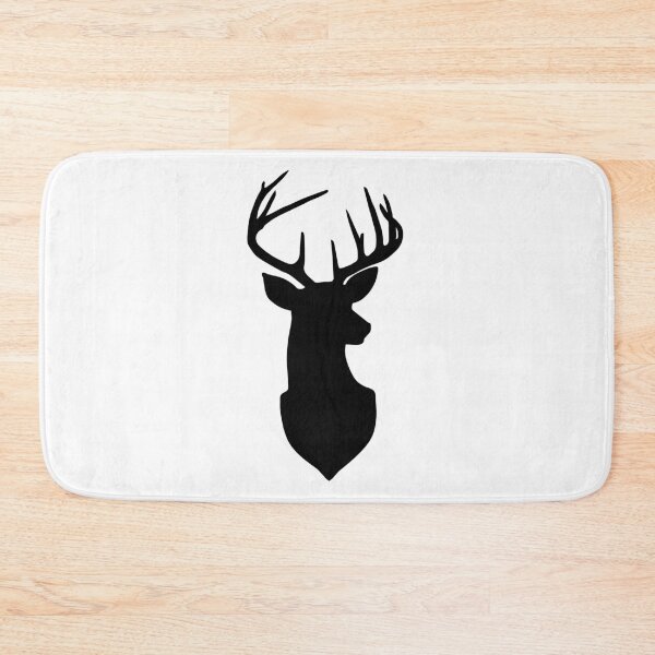 Item preview, Buck Trophy Deer Silhouette in Black and White designed and sold by Candice Davis.