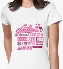 SNSD Girls' Generation Collage Women's Fitted T-Shirt