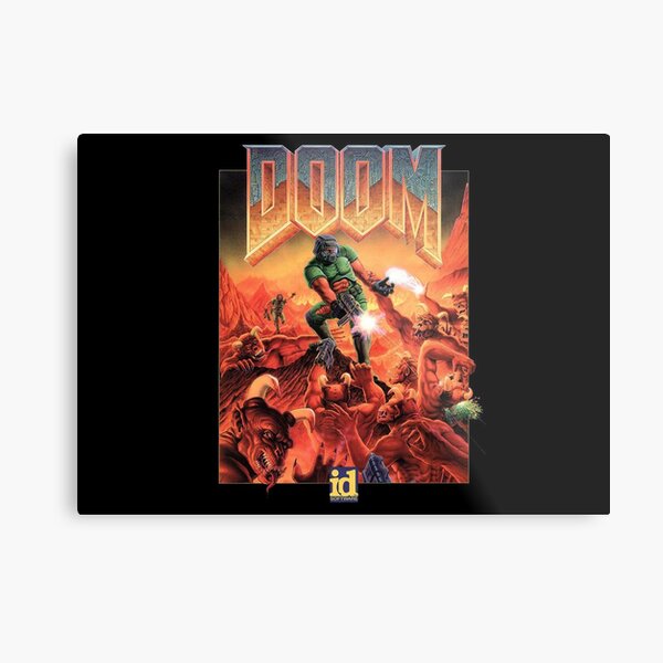 Doom Metal Prints Redbubble - the red armor of black doom roblox