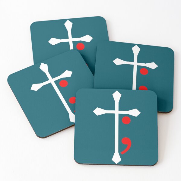Item preview, Semicolon Cross Tattoo Gift designed and sold by Dapperly Tees.
