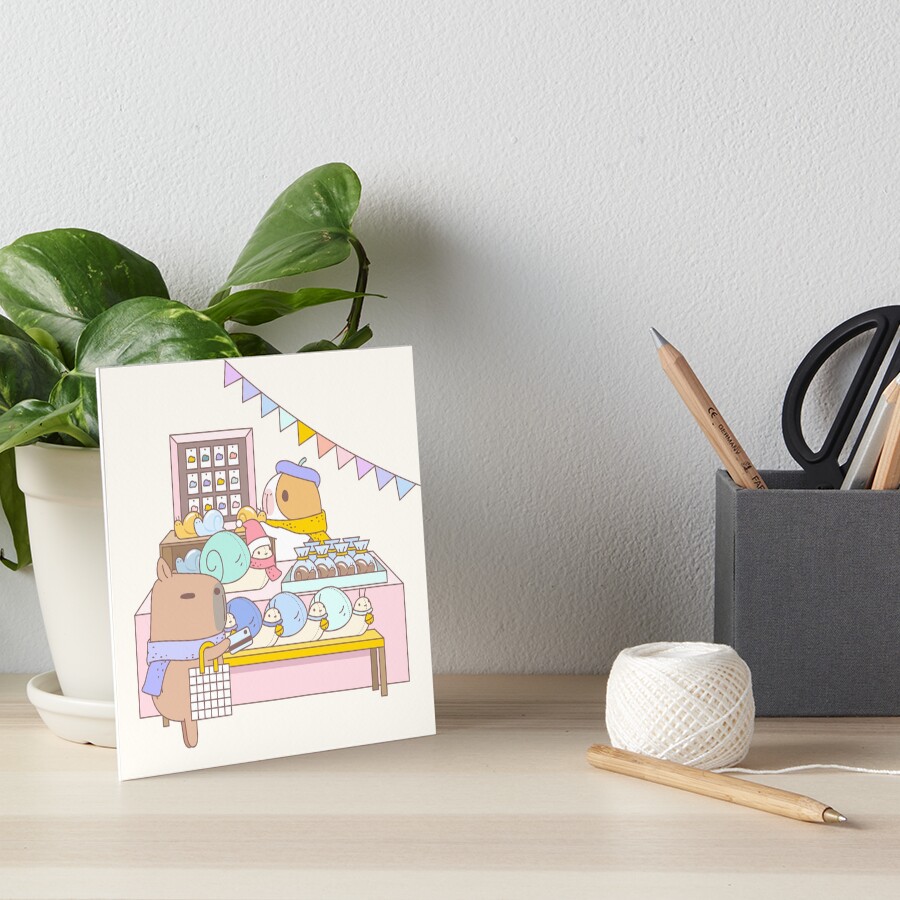 Bubu the Guinea Pigs, Craft Fair Art Board Print