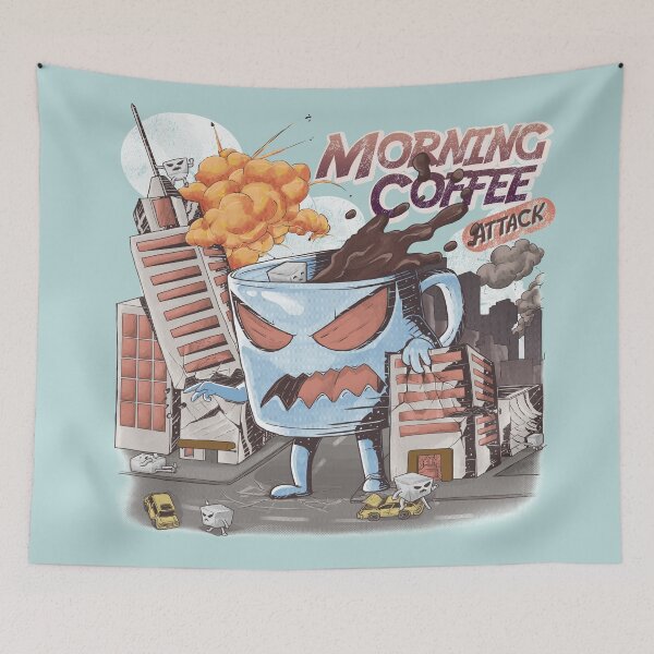 Item preview, Morning Coffee Attack designed and sold by unfamouzzz.