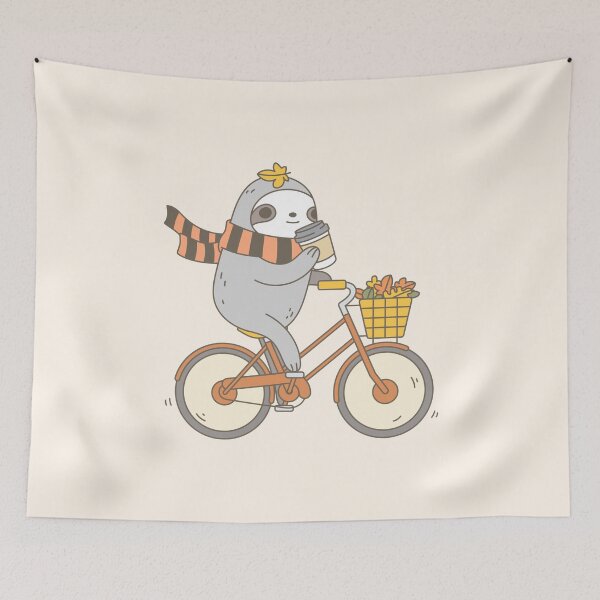 Item preview, Fall Biking Sloth  designed and sold by Miri-Noristudio.