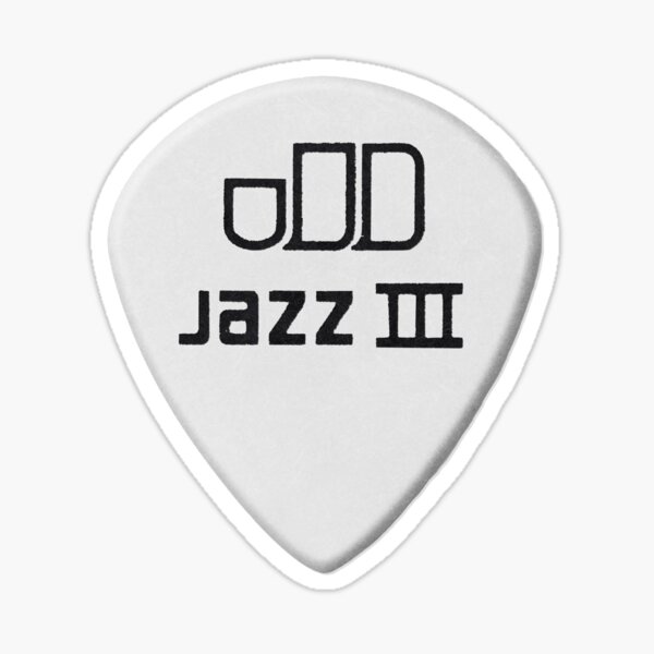 "Dunlop Tortex Jazz 3 Pick" Sticker for Sale by trisschu Redbubble