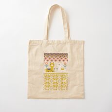 Alpaka Christmas Sweater Muster Baumwolltasche
