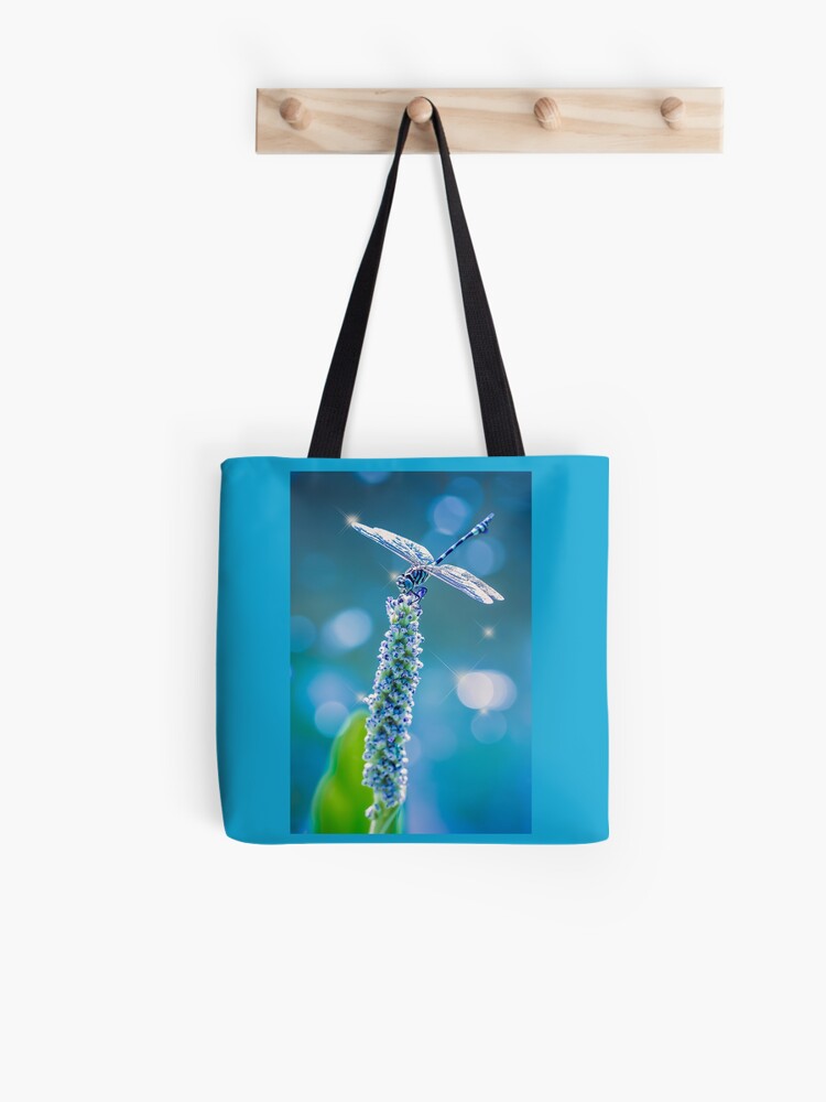 Thumbnail 1 of 2, Tote Bag, Dragonfly - Mystic Blue designed and sold by Gailsphotoart.