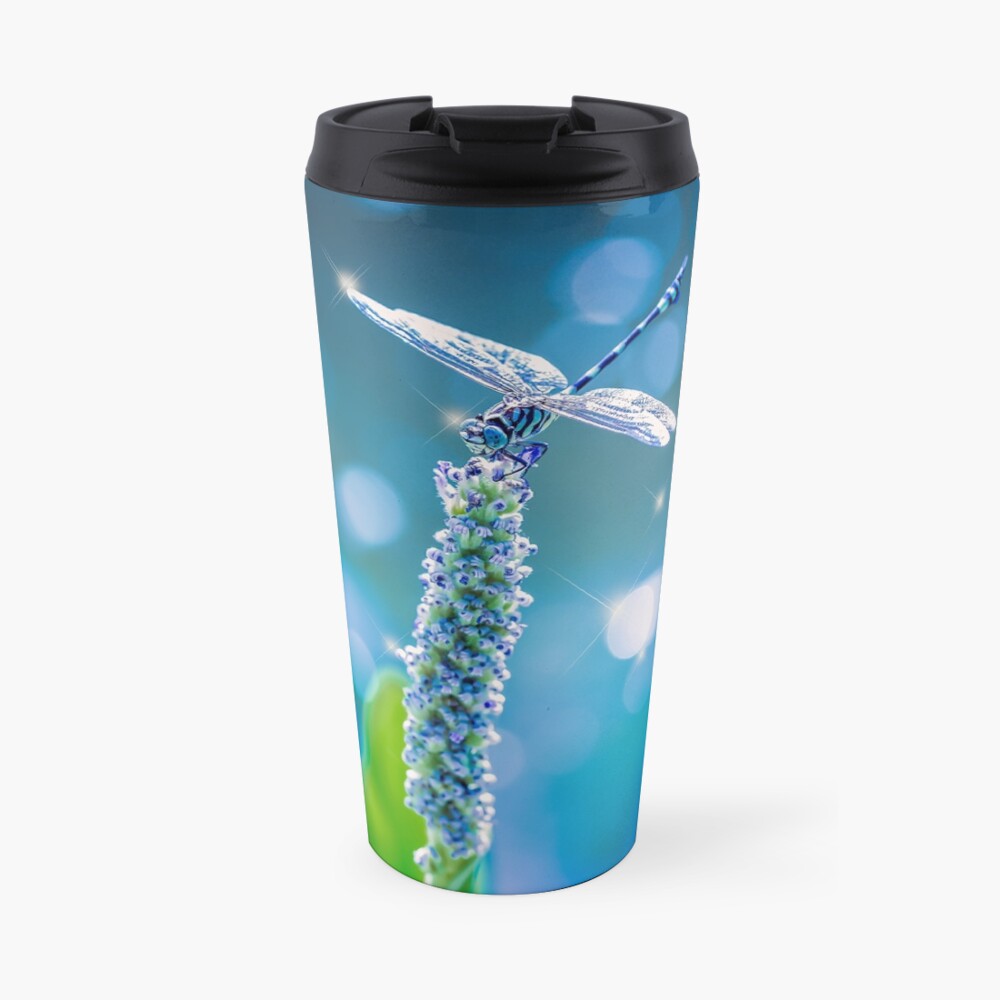 Dragonfly - Mystic Blue Travel Coffee Mug