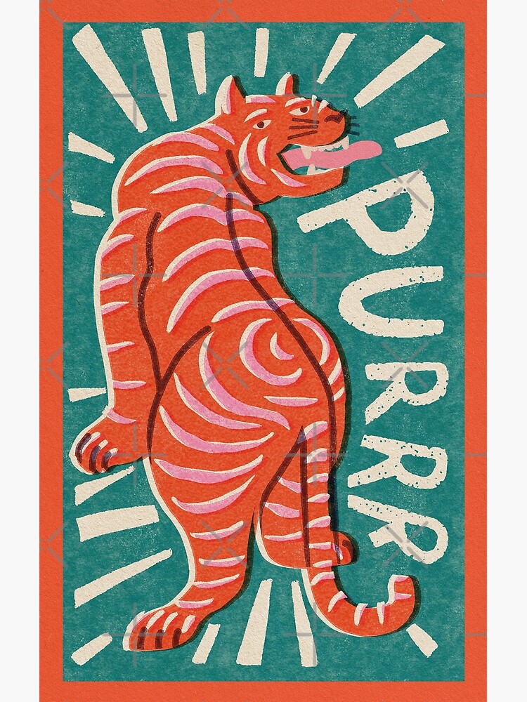 Thumbnail 3 of 3, Canvas Print, Purring tiger designed and sold by Tasiania.
