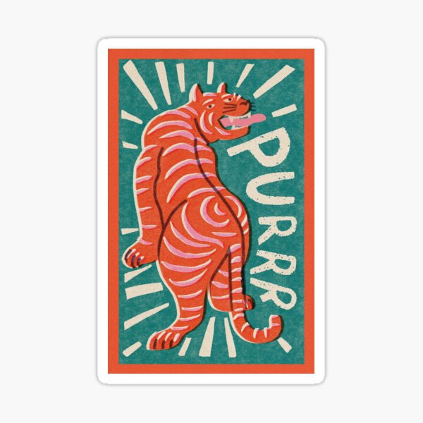 Purring tiger Sticker