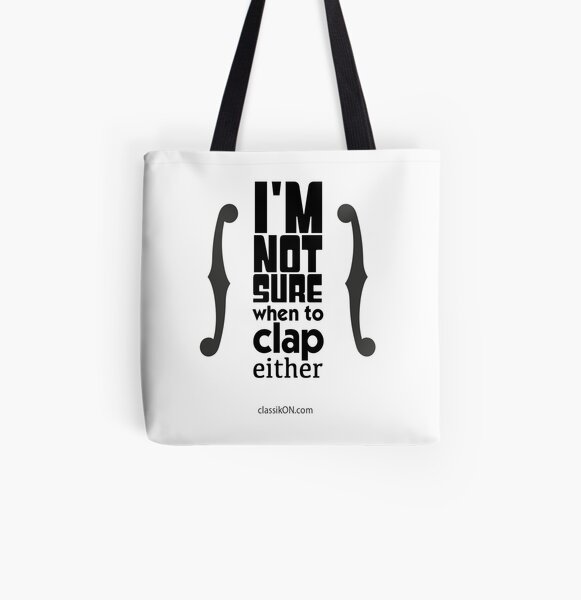 I'm not sure when to clap either - strings All Over Print Tote Bag