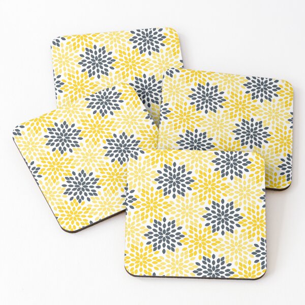 Item preview, Yellow and Gray Charcoal Modern Floral designed and sold by KarinaI.