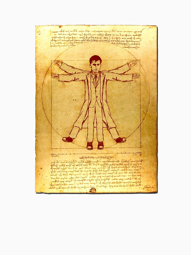Thumbnail 7 of 7, Classic T-Shirt, Da Vinci's Vitruvian Timelord designed and sold by brianftang.