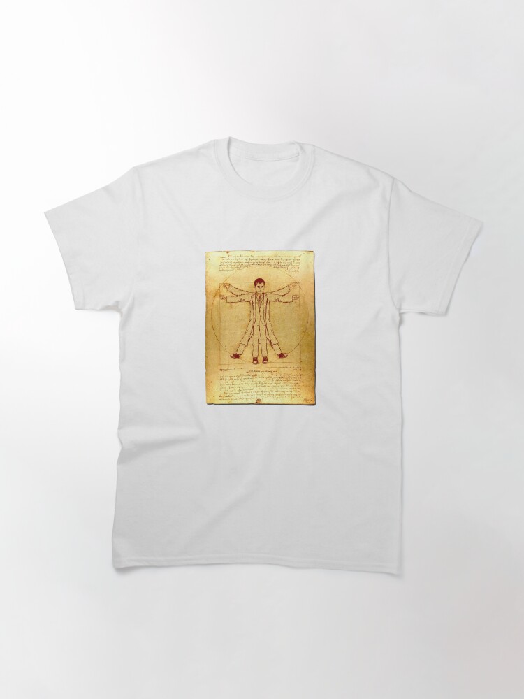 Thumbnail 3 of 7, Classic T-Shirt, Da Vinci's Vitruvian Timelord designed and sold by brianftang.