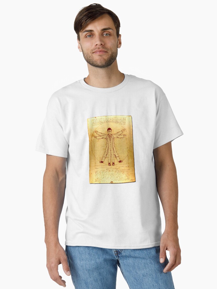 Thumbnail 1 of 7, Classic T-Shirt, Da Vinci's Vitruvian Timelord designed and sold by brianftang.