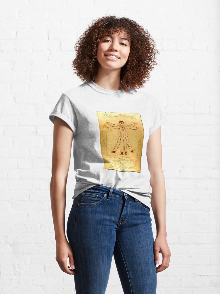 Alternate view of Da Vinci's Vitruvian Timelord Classic T-Shirt