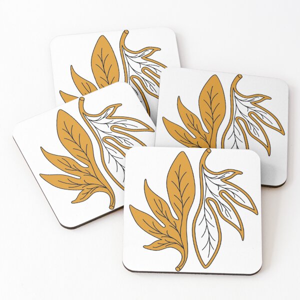 Item preview, stylized orange leaves designed and sold by CREATINERY.