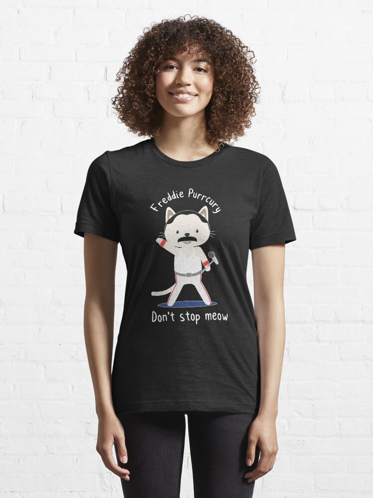 Vista alternativa de Camiseta esencial Freddie Purrcury MEOW Kitty Cat Freddie Mercury