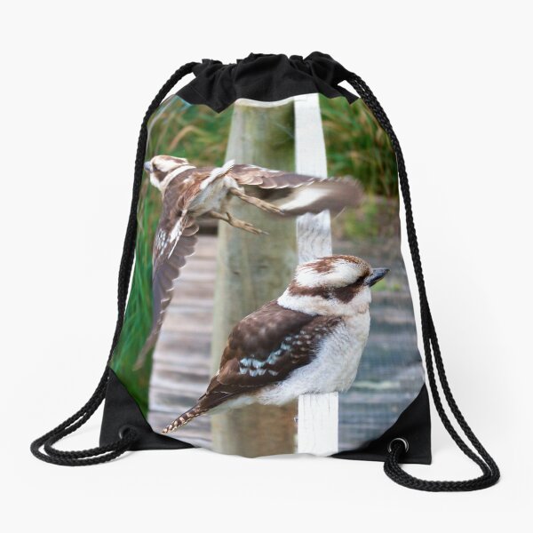 KINGFISHER ~ Kookaburra WL59XG4m by David Irwin Drawstring Bag