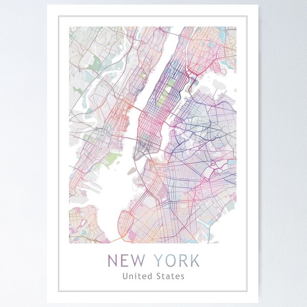 Item preview, New York City Map, USA City, NYC, Travel, Traveler Gift designed and sold by TheRedFinch.
