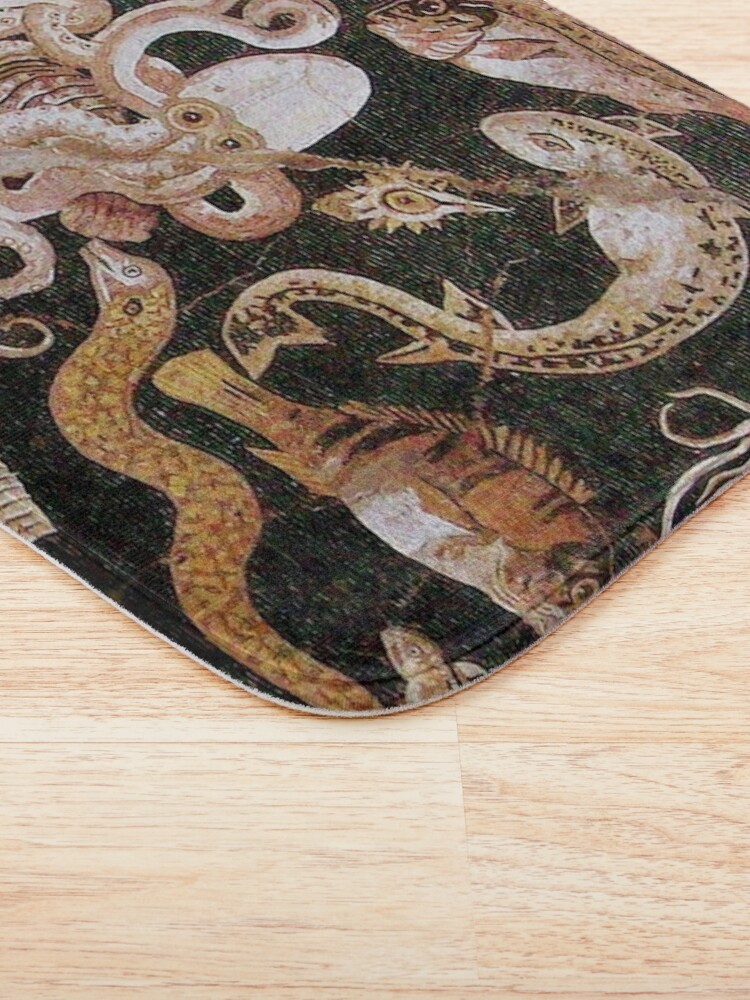 Alternate view of POMPEII COLLECTION / ANTIQUE OCEAN - SEA LIFE SCENE,OCTOPUS AND FISHES Bath Mat