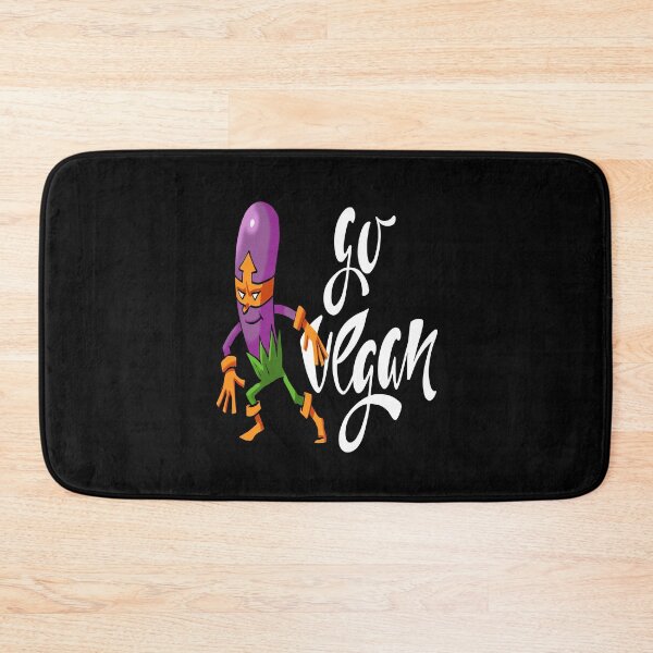 Item preview, Go Vegan Purple Eggplant Foodietoon Superhero Aubergine Brinjal designed and sold by ProjectX23.