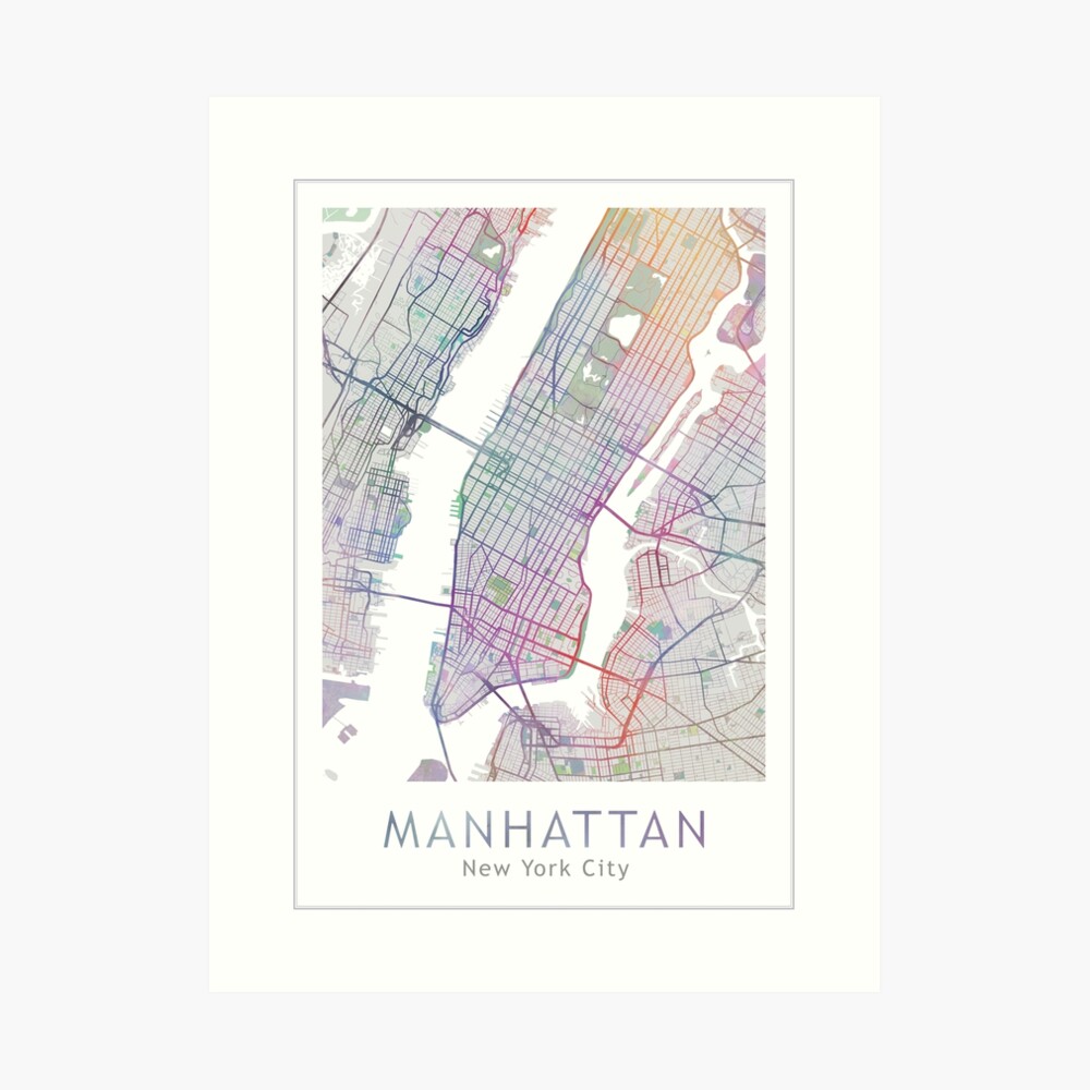 Sticker Seamless new york manhattan city travel map illustration 