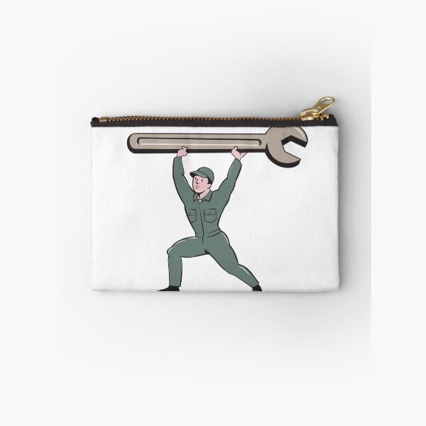 Item preview, Mechanic Lifting Spanner Wrench  Cartoon designed and sold by patrimonio.