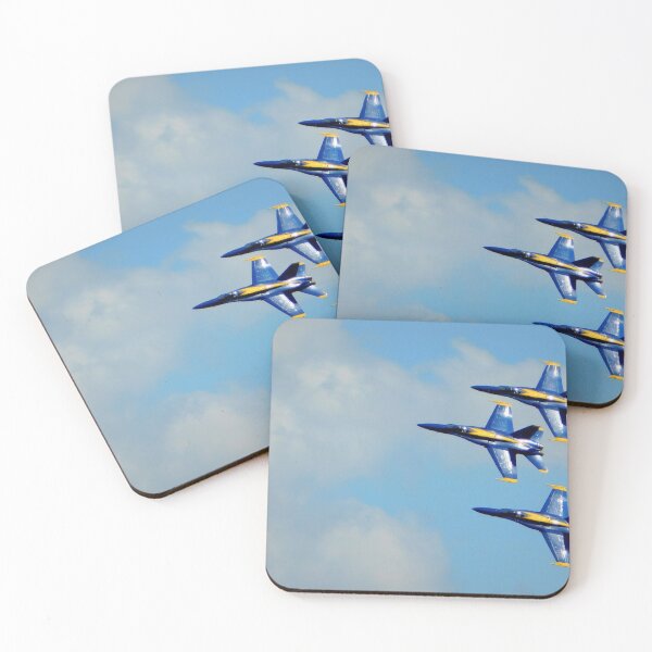 Three Blue Angels Coasters (Set of 4)