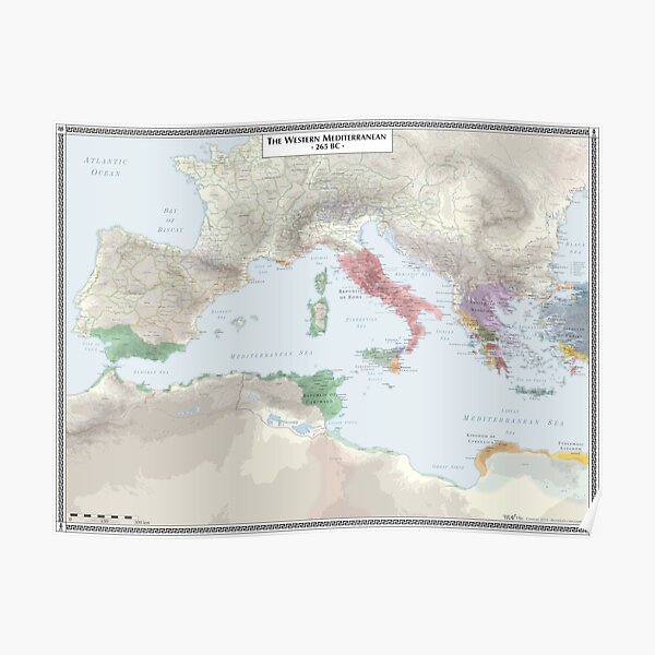 Western Mediterranean 265 BC Poster