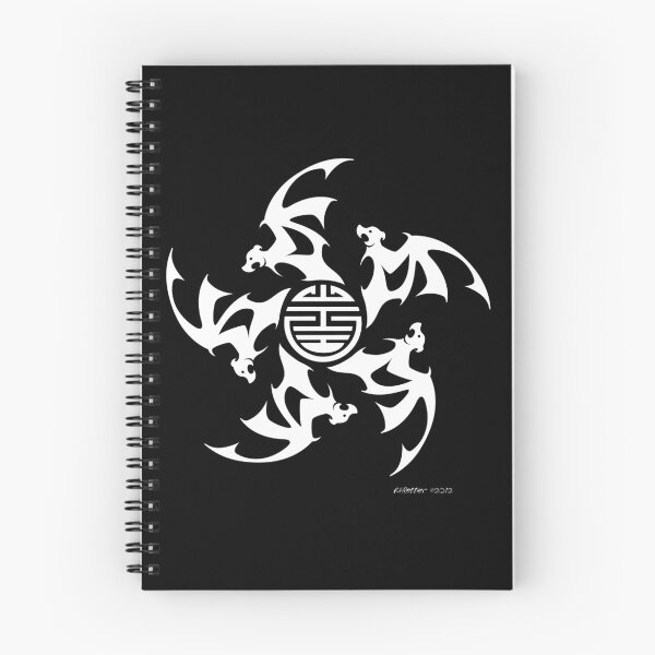 Item preview, Wu Fu Bats II (Five Lucky Bats) designed and sold by rhpotter.