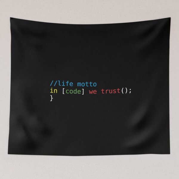 Item preview, In code we trust #codinglife funny gifts for developers colorful programming life Moto designed and sold by alenaz.