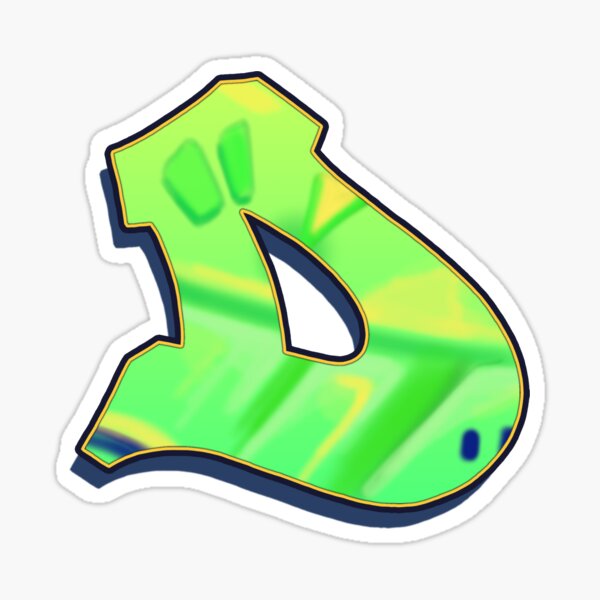 D - green/yellow Sticker