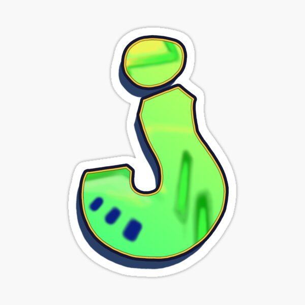J - green/yellow Sticker