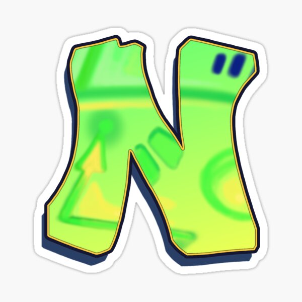 N - green/yellow Sticker