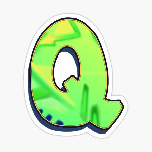 Q - green/yellow Sticker