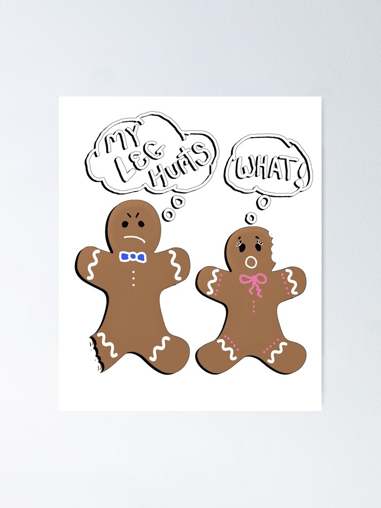 "Gingerbread Custom Funny Gifts, Cute Christmas Cookie Joke" Poster for Sale by tamdevo1 Redbubble