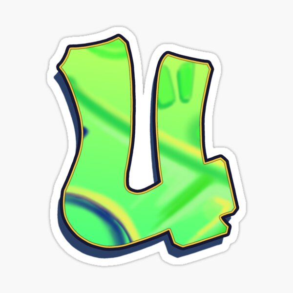 U - green/yellow Sticker