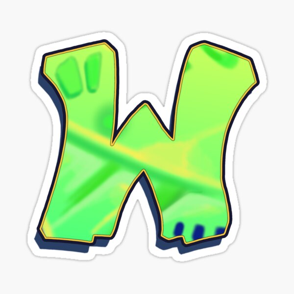 W - green/yellow Sticker