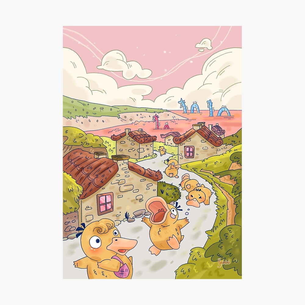 Dorf Der Gelben Enten Poster Von Hyemina Redbubble