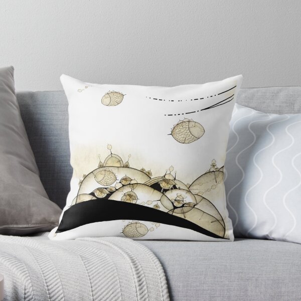 Monde Graine aquatique - Water seed world Throw Pillow