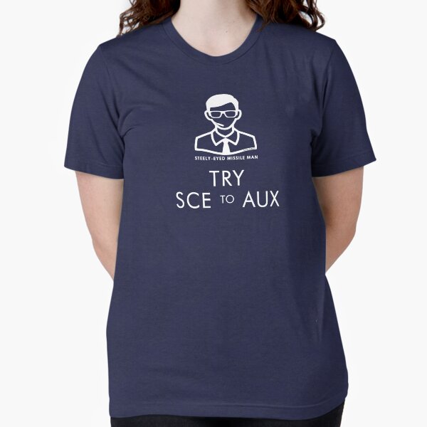 Try SCE to AUX | Apollo 12 | Steely-eyed Missile Man White Version Tri-blend T-Shirt