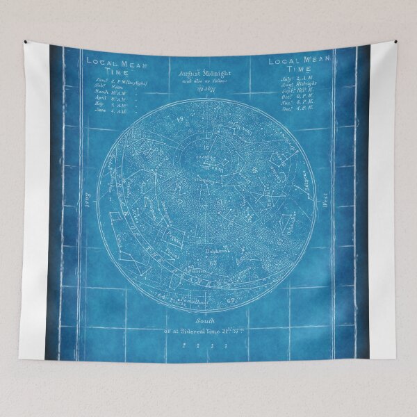 Item preview, Star Map in Blue, August Midnight designed and sold by Salocin.