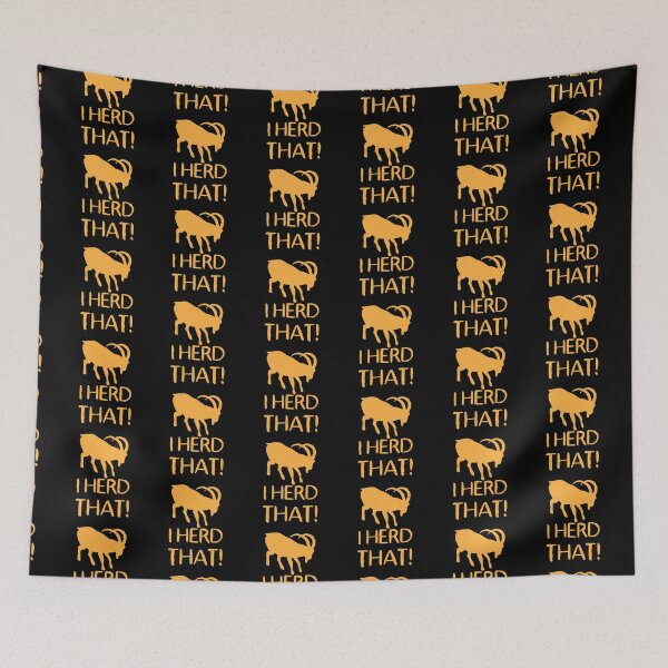 Item preview, I HERD TAT! funny goat pun design designed and sold by jazzydevil.