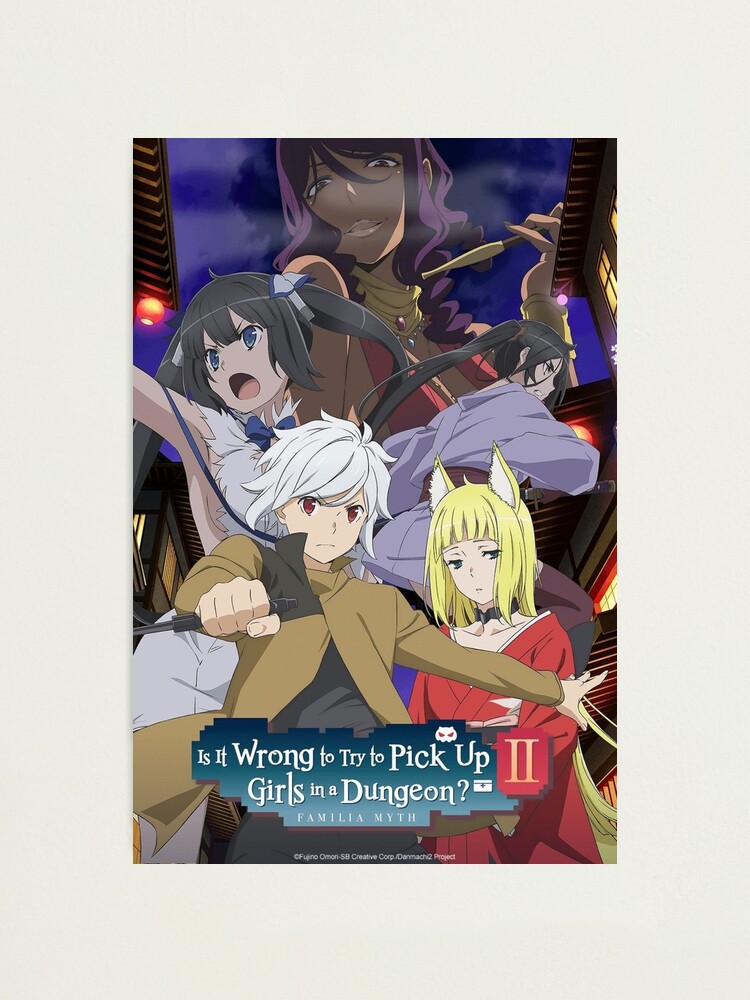 Dungeon ni Deai wo Motomeru no wa Machigatteiru Darou ka II, Is It Wrong to  Try to Pick Up Girls in a Dungeon? II Photographic Print for Sale by  wazzaah