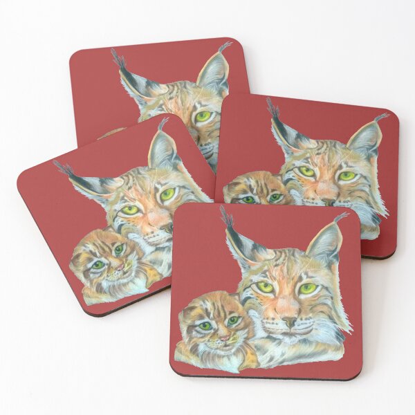 Item preview, Lynxes (The Lynx with Baby) designed and sold by MariaSibireva.