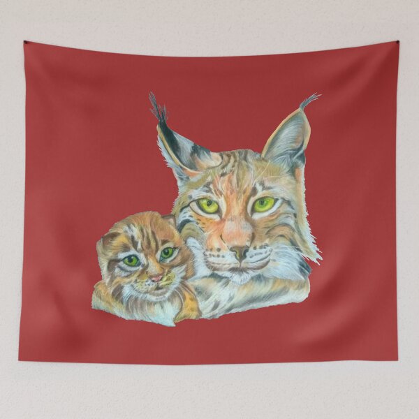 Item preview, Lynxes (The Lynx with Baby) designed and sold by MariaSibireva.